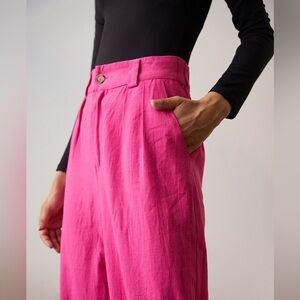 Pink linen pants